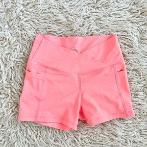 Curves’n’Combatboots coral cheetah print shorts